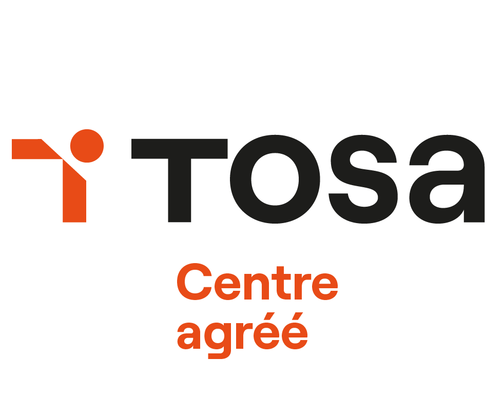 Logo TOSA Centre Agréé - Certification des compétences informatiques et bureautiques.