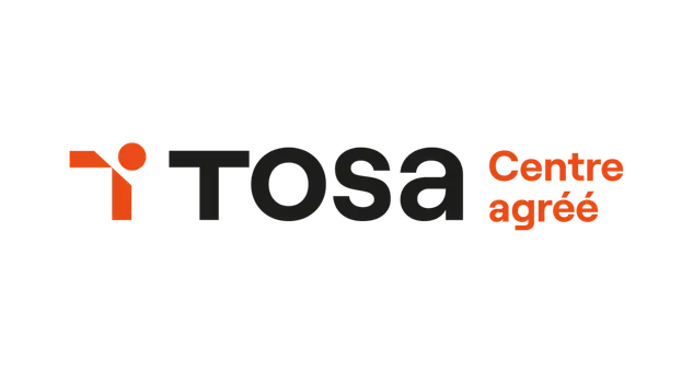Logo TOSA, centre agréé pour la certification des compétences bureautiques
